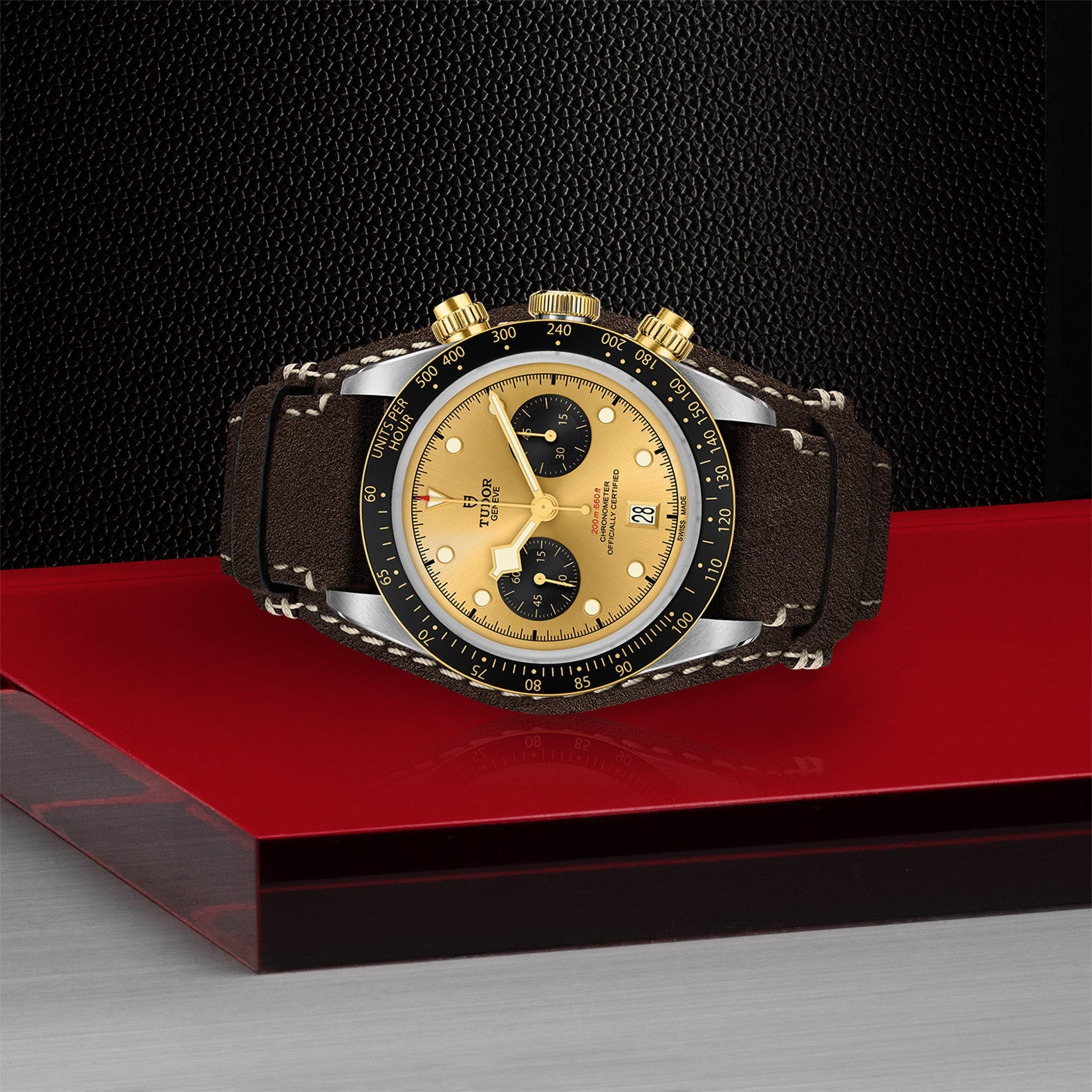 TUDOR Watch TUDOR Black Bay Chrono S&G 41mm Champagne Dial, Brown Leather Strap (M79363N-0008)
