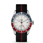 TUDOR Watch TUDOR Black Bay GMT 41mm Case, White Opaline Dial, Brown Leather Strap (M79830RB-0012)