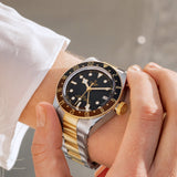 TUDOR Watch TUDOR Black Bay GMT 41mm Steel Case, Steel and Yellow Gold Bracelet (M79833MN-0001)