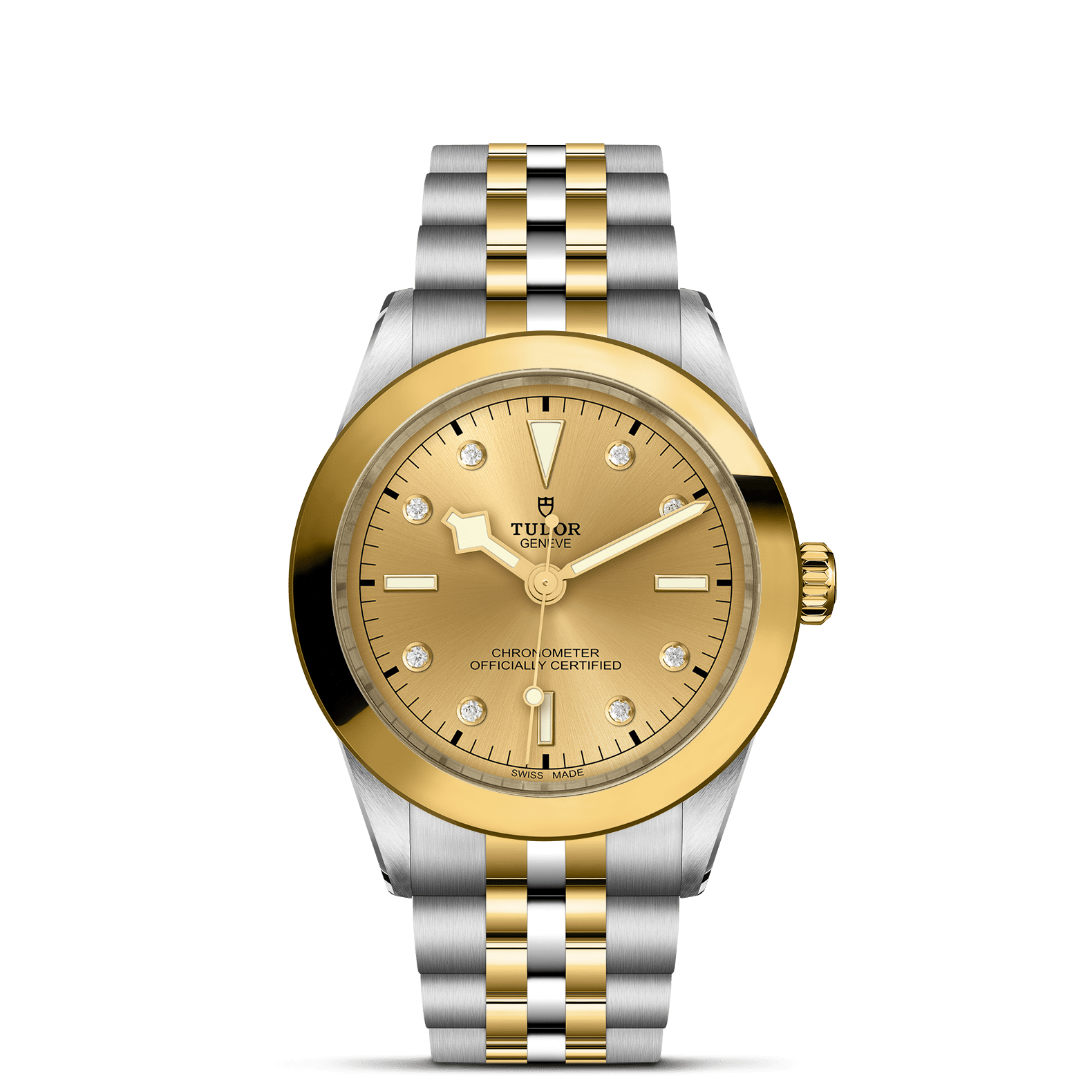 TUDOR Watch TUDOR Black Bay One 39 S&G Champagne Diamond Dial, Two Tone Bracelet (M79663-0008)