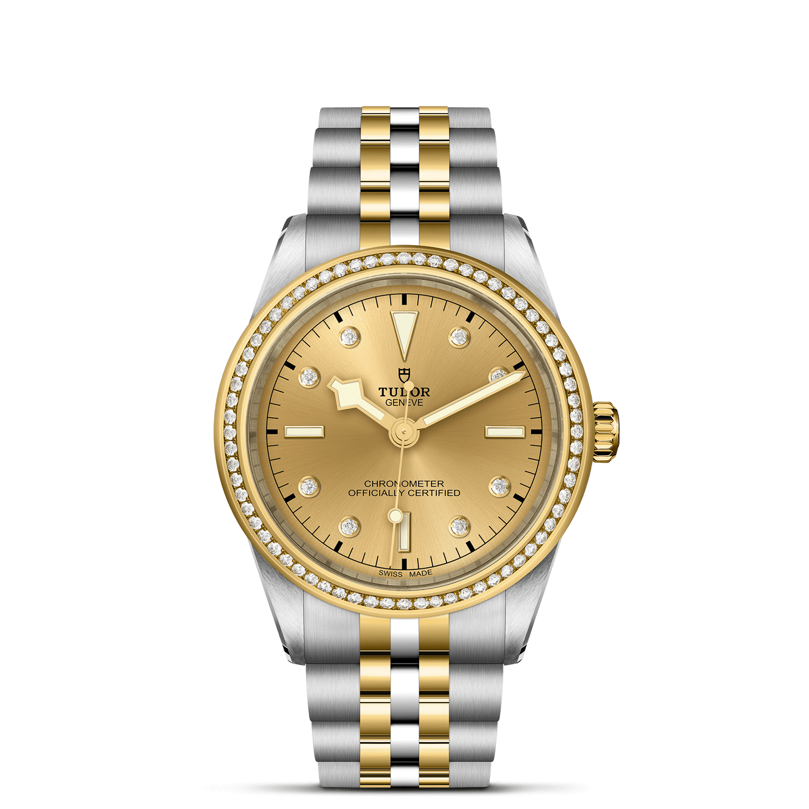 TUDOR Watch TUDOR Black Bay One 39 S&G Champagne Diamond Dial, Two Tone Bracelet (M79673-0007)