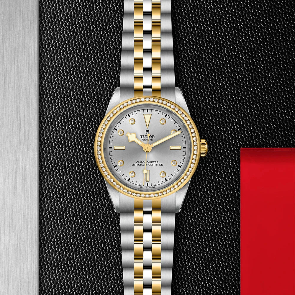 TUDOR Watch TUDOR Black Bay One 39 S&G Silver Diamond Dial, Two Tone Bracelet (M79673-0006)