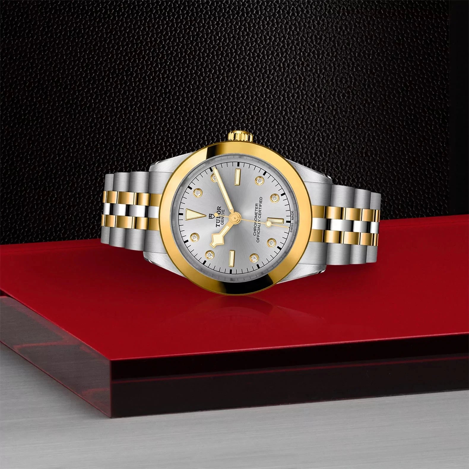 TUDOR Watch TUDOR Black Bay One 39mm S&G Silver Diamond Dial, Two Tone Bracelet (M79663-0007)