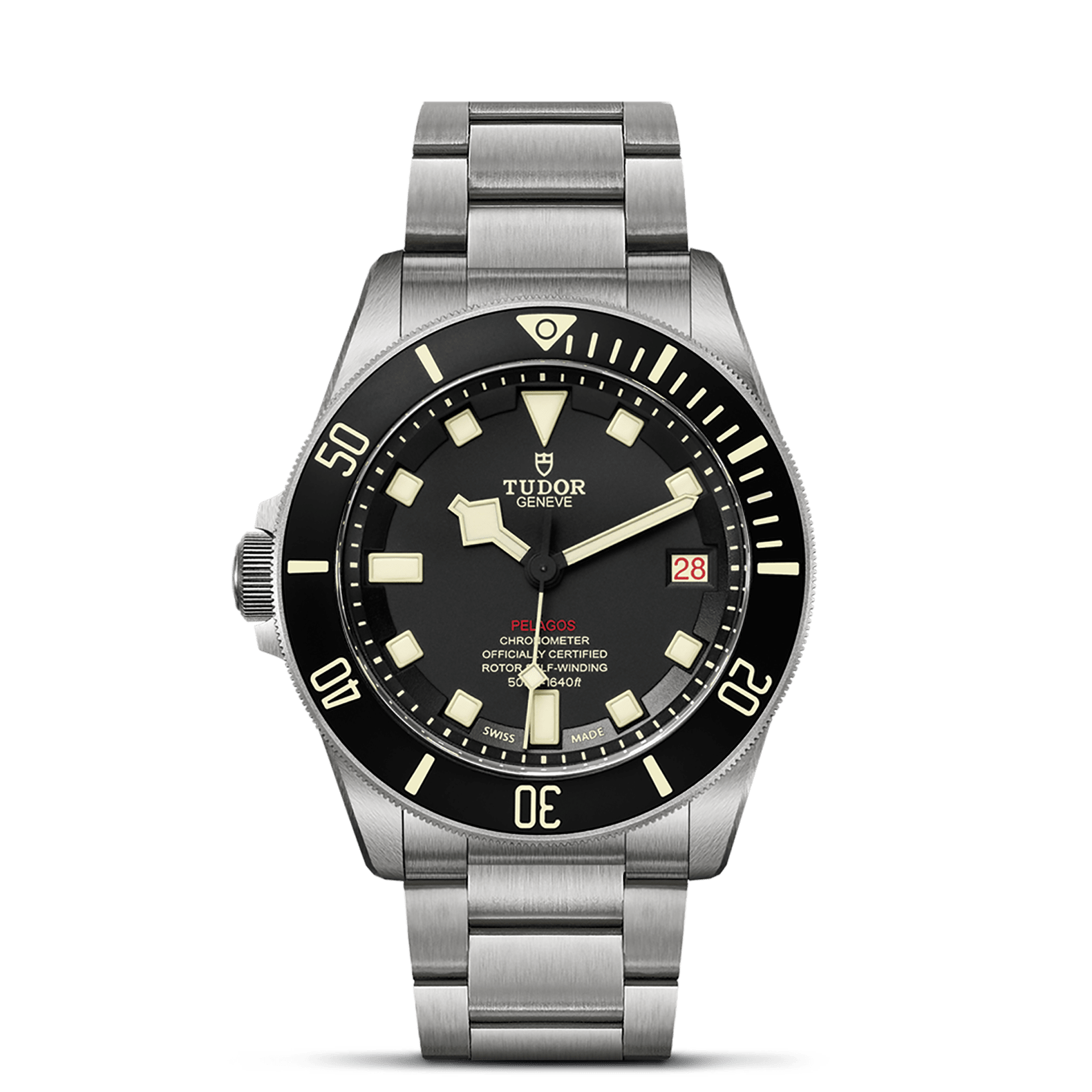TUDOR Watch TUDOR Pelagos 42mm Case, Black Dial, Titanium Bracelet (M25610TNL-0001)