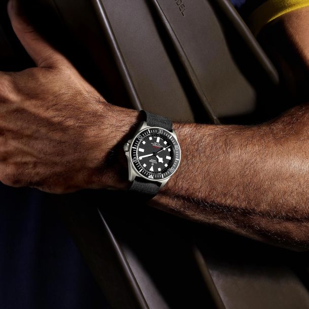 TUDOR Pelagos FXD 42mm Titanium Case, Black Dial, Fabric