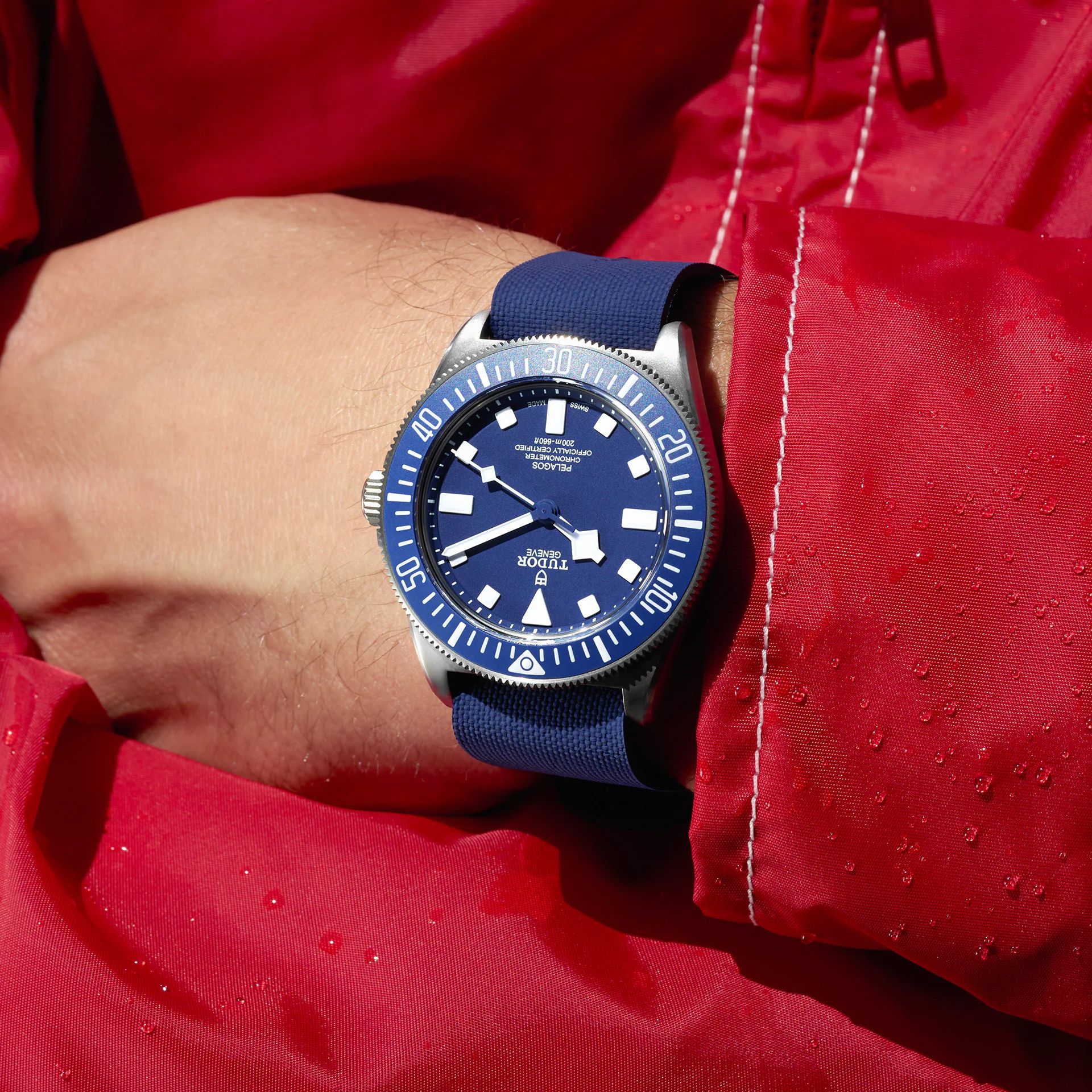 TUDOR Watch TUDOR Pelagos FXD 42mm Titanium Case, Navy Dial, Fabric Bracelet (M25707B/24-0001)