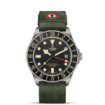 TUDOR Watch TUDOR Pelagos FXD GMT, Black Dial, Green Fabric Strap (M2542G257NU-0002)