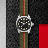 TUDOR Watch TUDOR Ranger, Black Dial, Green Fabric Strap (M79930-0003)