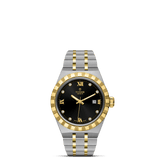 TUDOR Watch TUDOR Royal, 28mm Black Diamond Set Dial, Two-Tone Yellow Gold Bracelet (M28303-0005)