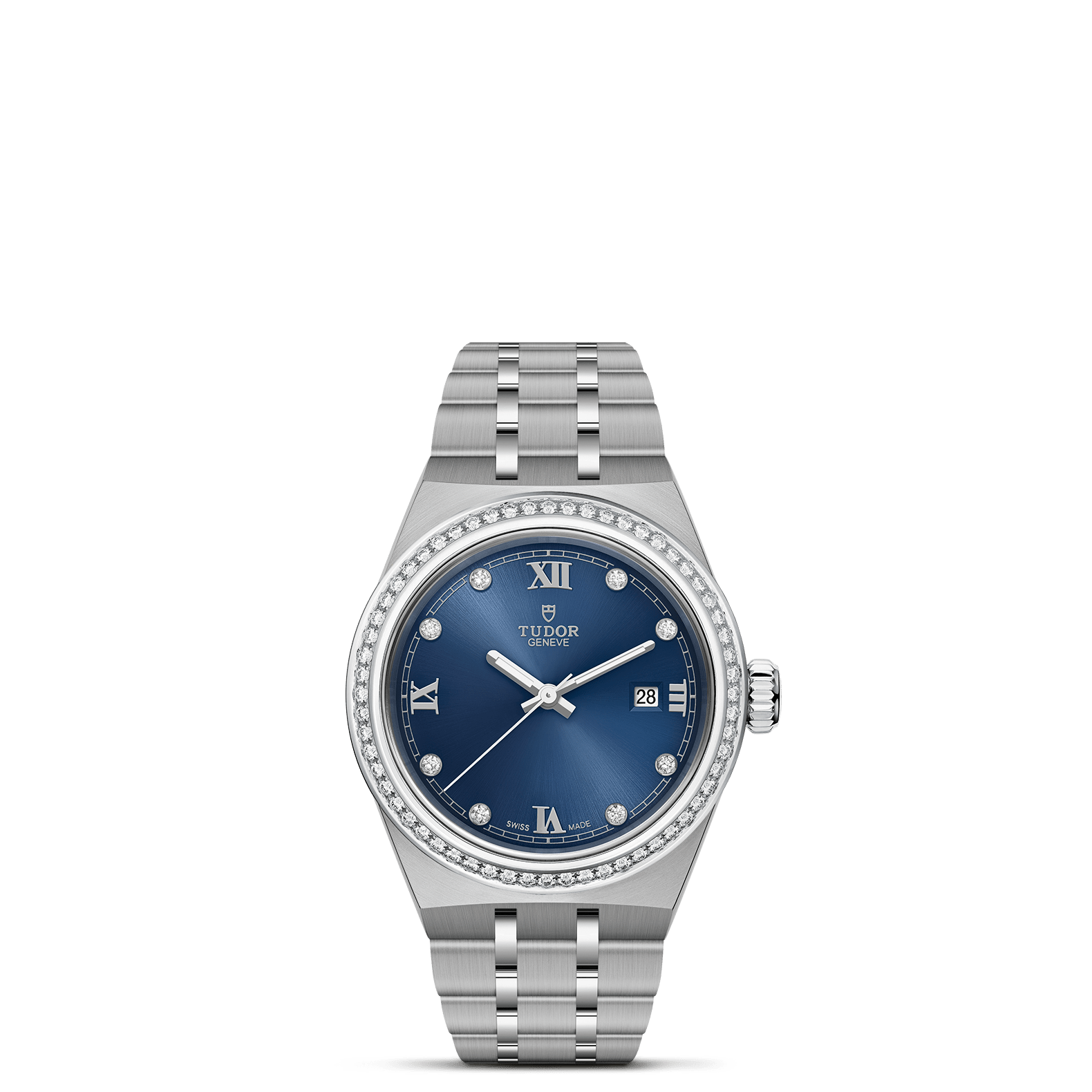 TUDOR Watch TUDOR Royal 28mm Blue Diamond Dial, Stainless Steel Bracelet (m28320-0002)