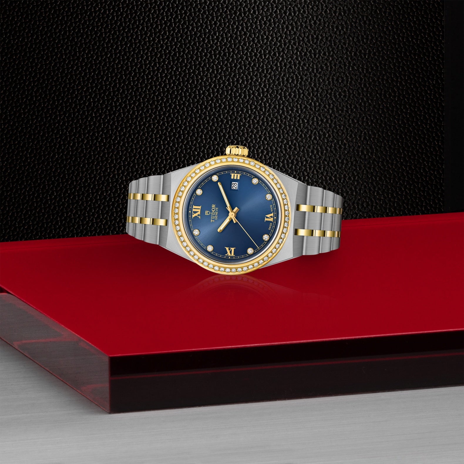 TUDOR Watch TUDOR Royal 28mm Blue Diamond Dial, Two Tone Stainless Steel Bracelet (M28323-0002)