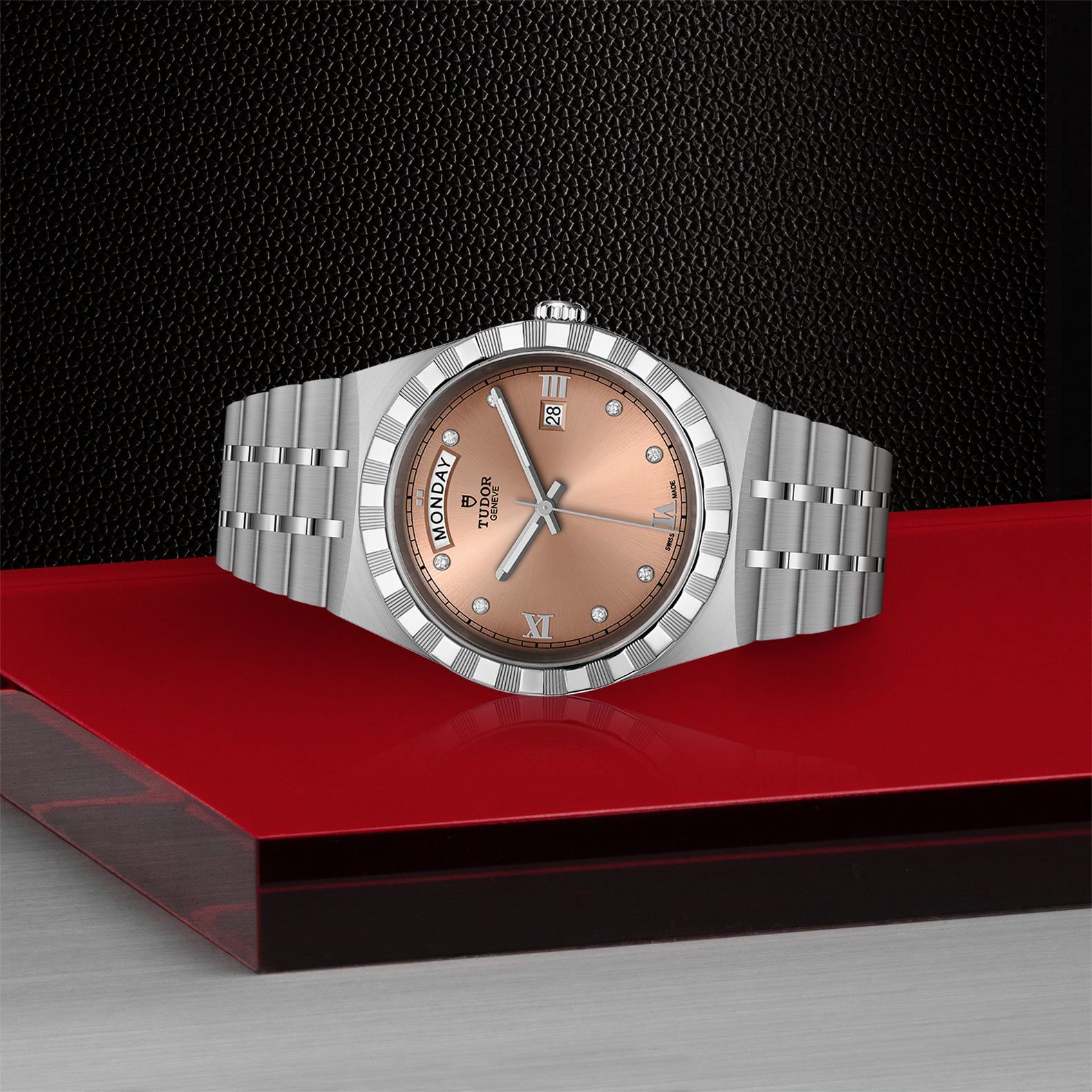 TUDOR Royal 28mm Case, Salmon Dial, Steel Bracelet (M28300-0008