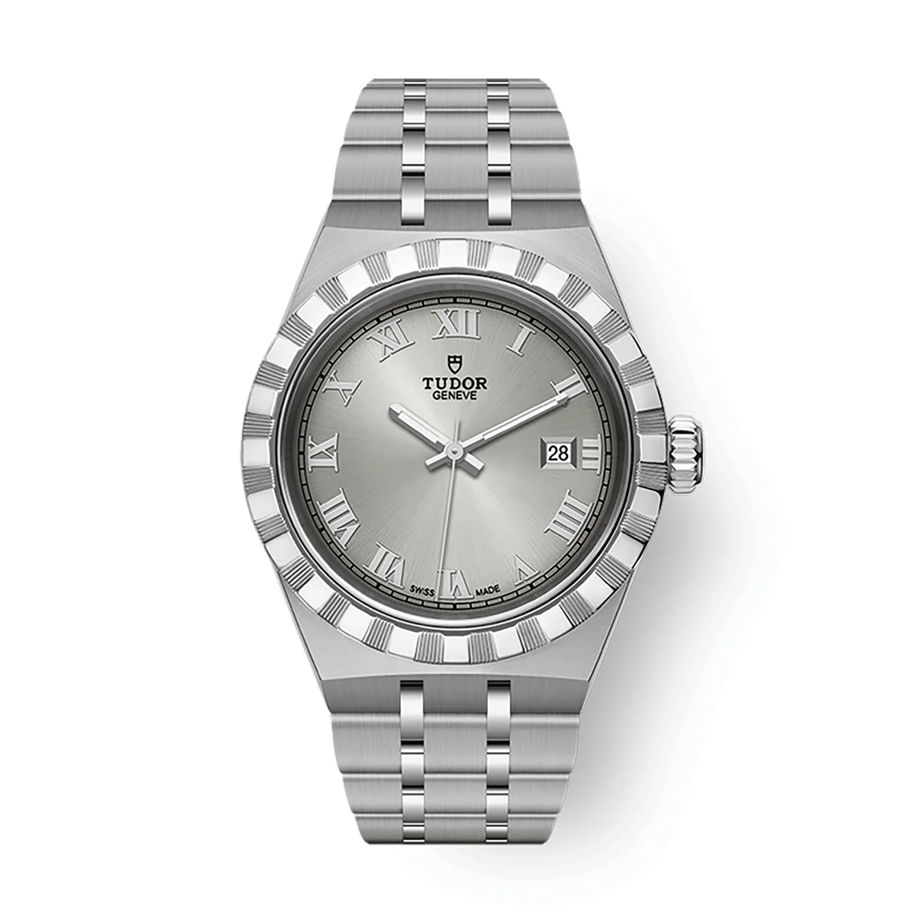 TUDOR Watch TUDOR Royal 28mm Case, Silver Dial, Steel Bracelet (M28300-0001)