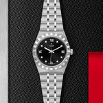 TUDOR Watch TUDOR Royal, 34mm Black Diamond Dial, Stainless Steel Bracelet (M28400-0004)