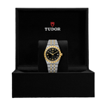 TUDOR Watch TUDOR Royal, 34mm Black Diamond Dial, Two-Tone Yellow Gold Bracelet (M28403-0005)