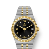 TUDOR Watch TUDOR Royal, 34mm Black Diamond Dial, Two-Tone Yellow Gold Bracelet (M28403-0005)