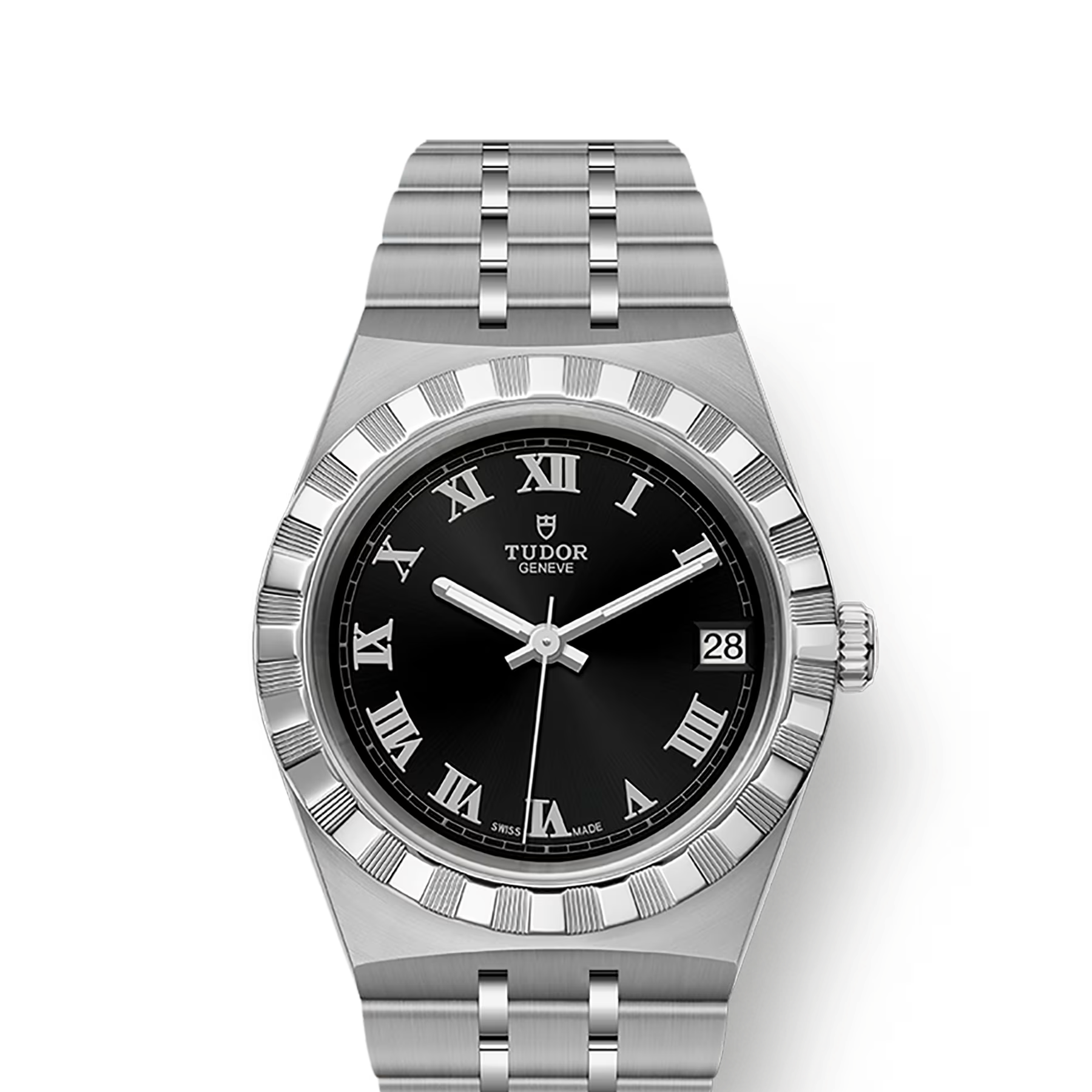 TUDOR Watch TUDOR Royal, 34mm Black Sunray Dial, Stainless Steel Bracelet (M28400-0003)