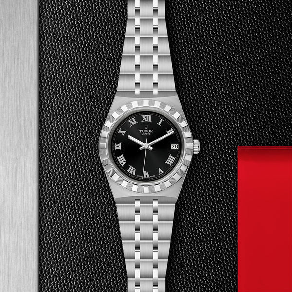 TUDOR Watch TUDOR Royal, 34mm Black Sunray Dial, Stainless Steel Bracelet (M28400-0003)