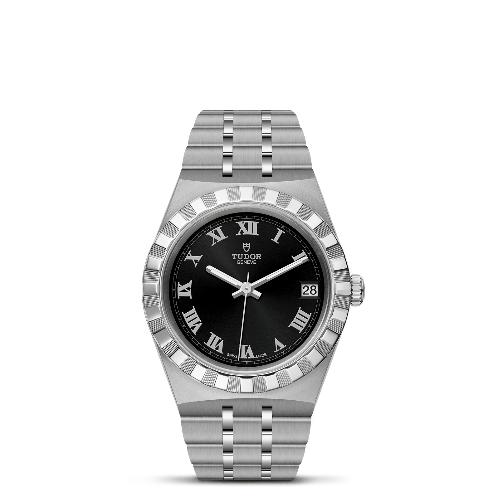 TUDOR Watch TUDOR Royal, 34mm Black Sunray Dial, Stainless Steel Bracelet (M28400-0003)