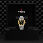TUDOR Watch TUDOR Royal, 34mm Black Sunray Dial, Two-Tone Yellow Gold Bracelet (M28403-0003)