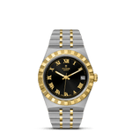 TUDOR Watch TUDOR Royal, 34mm Black Sunray Dial, Two-Tone Yellow Gold Bracelet (M28403-0003)