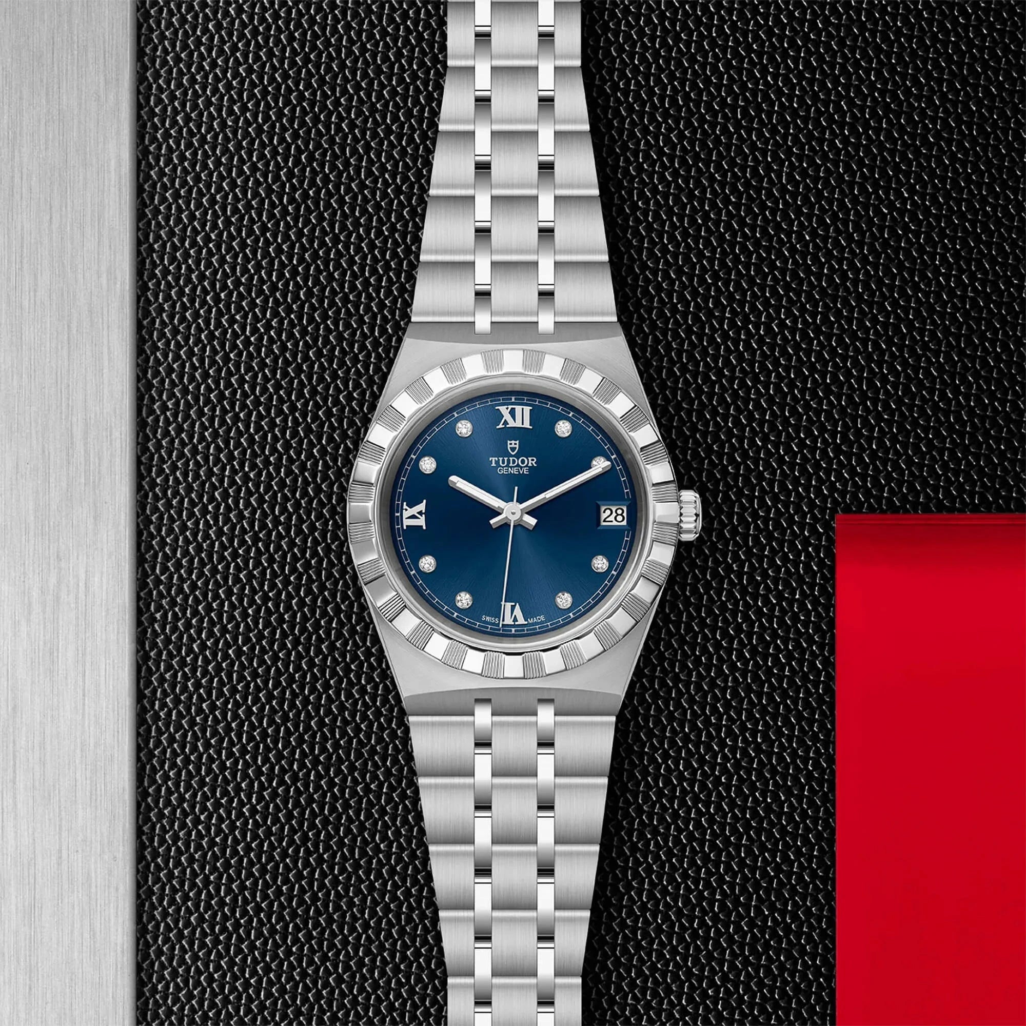 TUDOR Watch TUDOR Royal, 34mm Blue Diamond Dial, Stainless Steel Bracelet (M28400-0007)