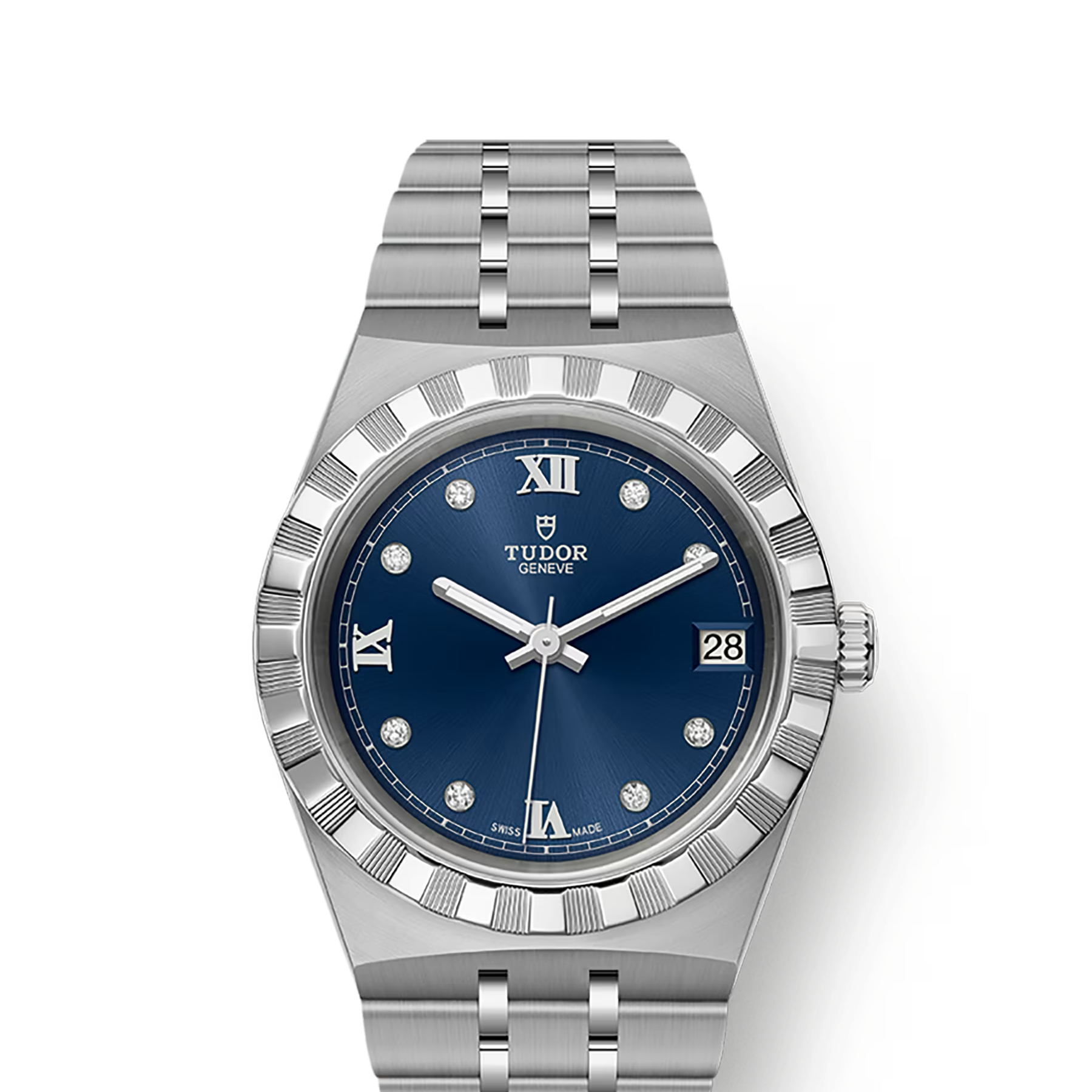 TUDOR Watch TUDOR Royal, 34mm Blue Diamond Dial, Stainless Steel Bracelet (M28400-0007)