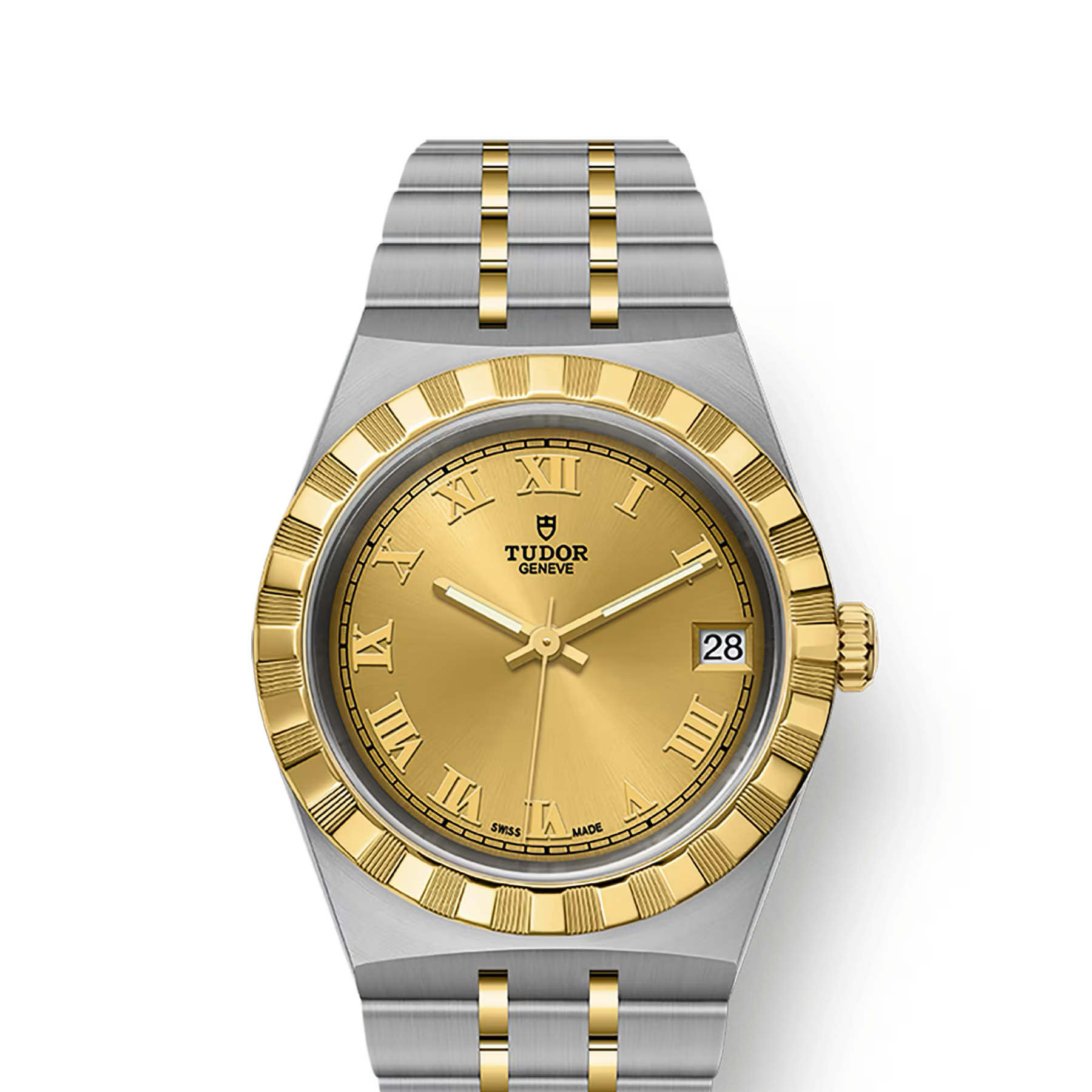 TUDOR Watch TUDOR Royal, 34mm Champagne Dial, Two-Tone Yellow Gold Bracelet (M28403-0004)