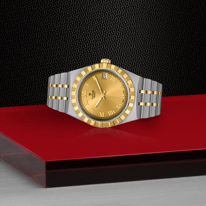 TUDOR Watch TUDOR Royal, 34mm Champagne Dial, Two-Tone Yellow Gold Bracelet (M28403-0004)
