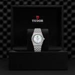 TUDOR Watch TUDOR Royal, 34mm Gem-Set White Mother-of-Pearl Dial, Stainless Steel Bracelet (M28400-0005)