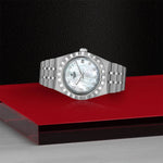 TUDOR Watch TUDOR Royal, 34mm Gem-Set White Mother-of-Pearl Dial, Stainless Steel Bracelet (M28400-0005)