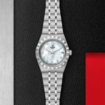 TUDOR Watch TUDOR Royal, 34mm Gem-Set White Mother-of-Pearl Dial, Stainless Steel Bracelet (M28400-0005)