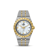 TUDOR Watch TUDOR Royal, 34mm Gem-Set White Mother-of-Pearl Dial, Two-Tone Yellow Gold Bracelet (M28403-0007)