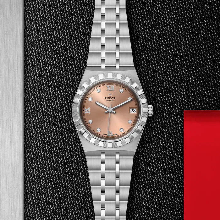 TUDOR Watch TUDOR Royal, 34mm Salmon Diamond Dial, Stainless Steel Bracelet( M28400-0011)