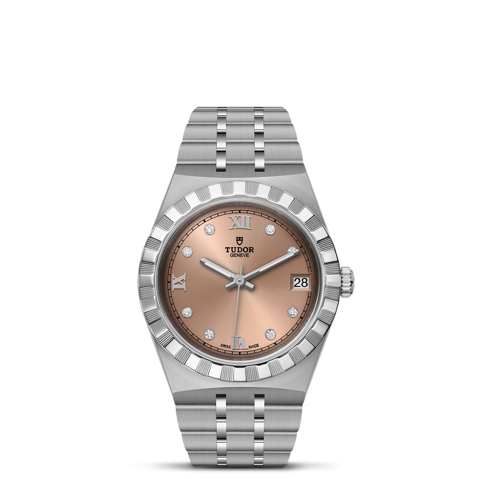 TUDOR Watch TUDOR Royal, 34mm Salmon Diamond Dial, Stainless Steel Bracelet( M28400-0011)