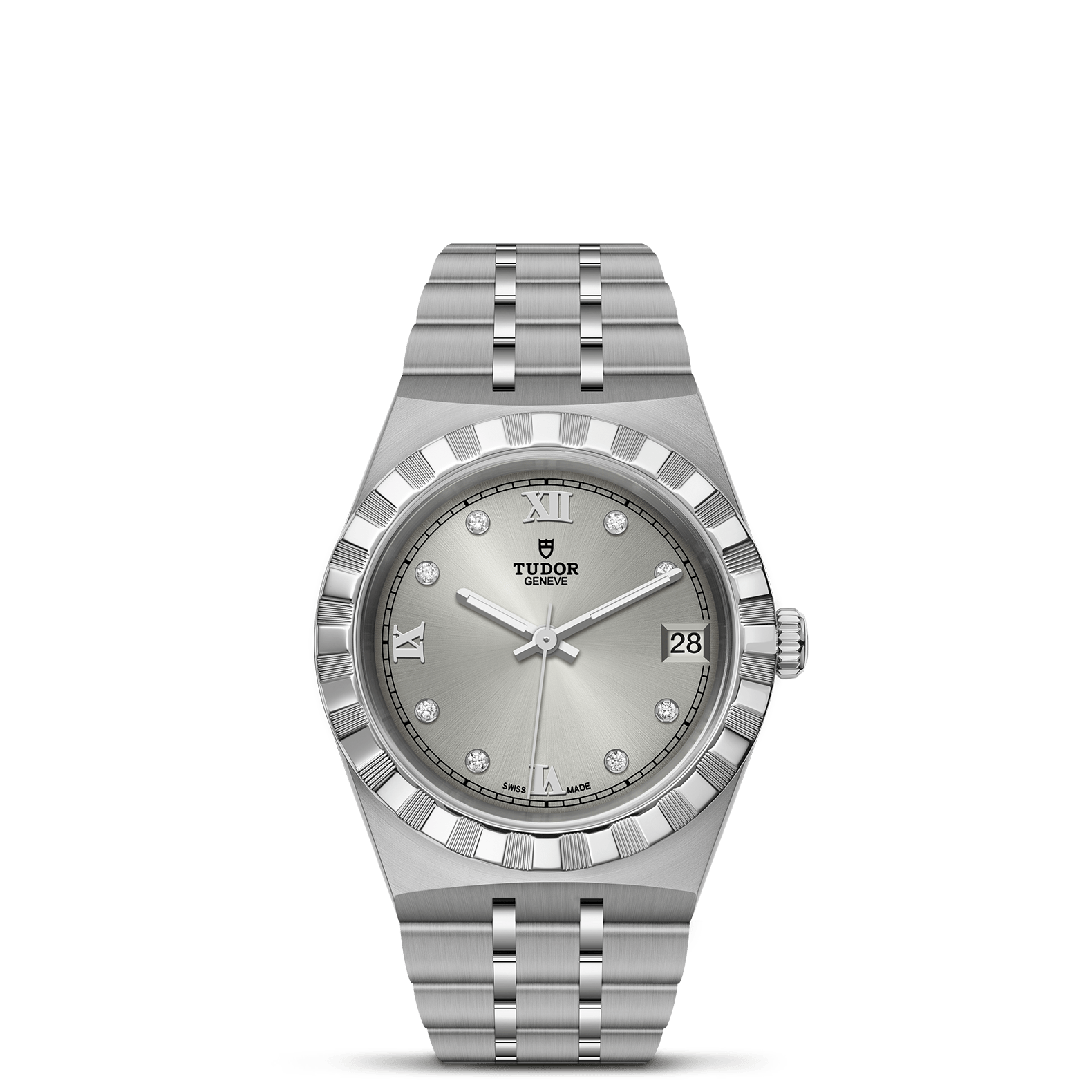 TUDOR Watch TUDOR Royal, 34mm Silver Diamond Dial, Stainless Steel Bracelet(M28400-0002)