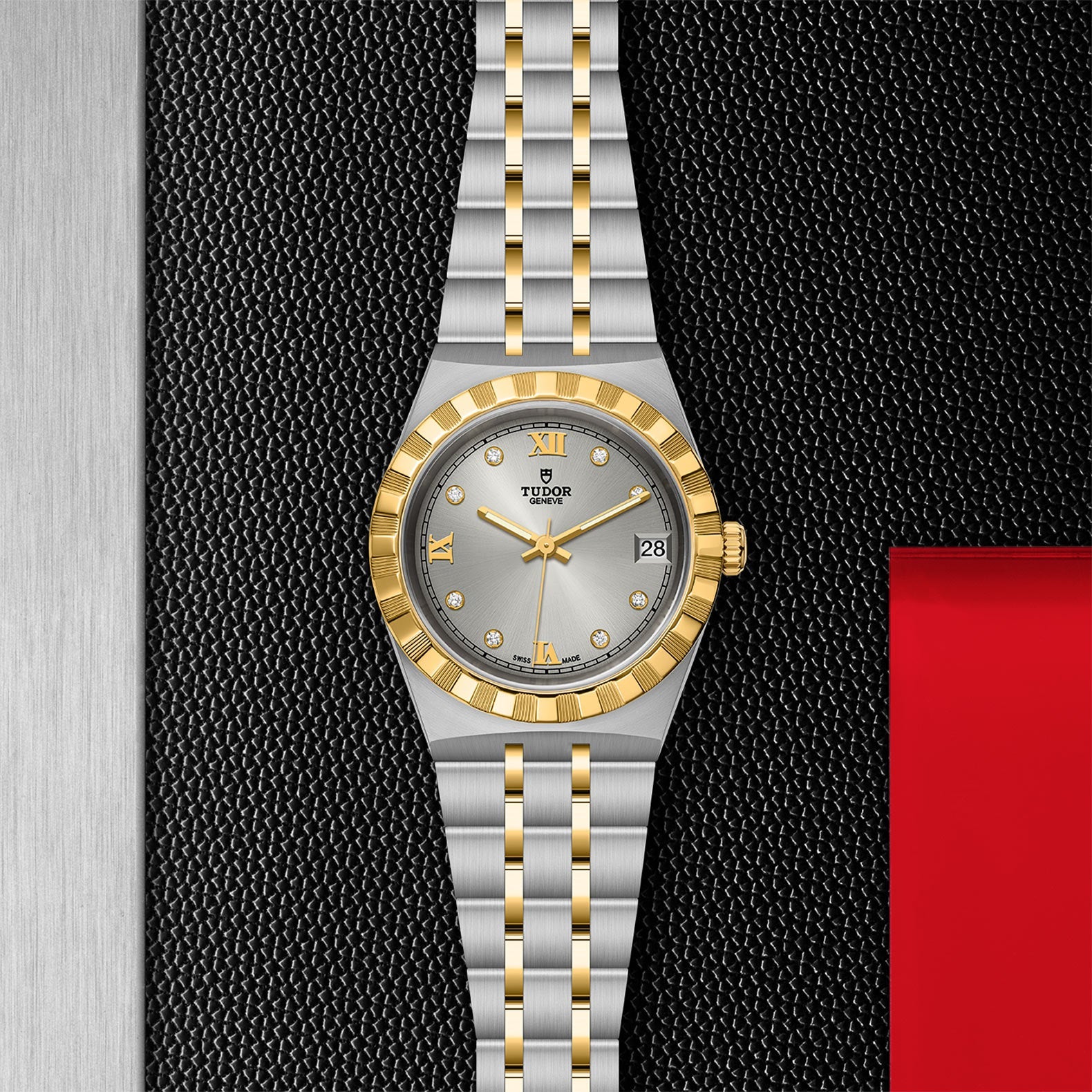 TUDOR Watch TUDOR Royal, 34mm Silver Diamond Dial, Two-Tone Yellow Gold Bracelet(M28403-0002)
