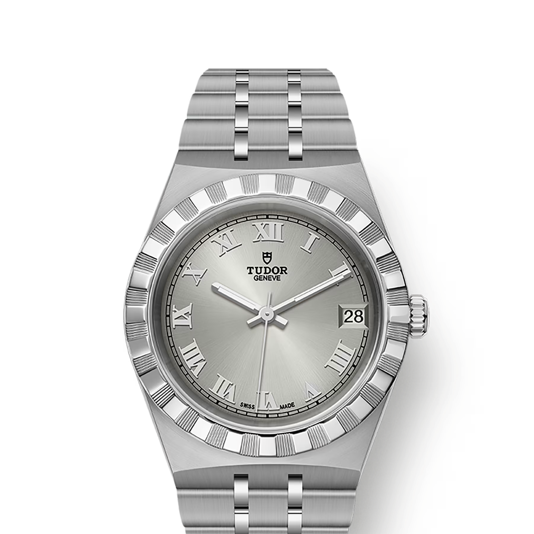 TUDOR Watch TUDOR Royal, 34mm Silver Sunray Dial, Stainless Steel Bracelet (M28400-0001)