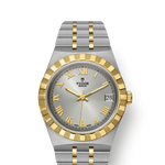 TUDOR Watch TUDOR Royal, 34mm Silver Sunray Dial, Two-Tone Yellow Gold Bracelet (M28403-0001)