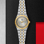 TUDOR Watch TUDOR Royal, 34mm Silver Sunray Dial, Two-Tone Yellow Gold Bracelet (M28403-0001)
