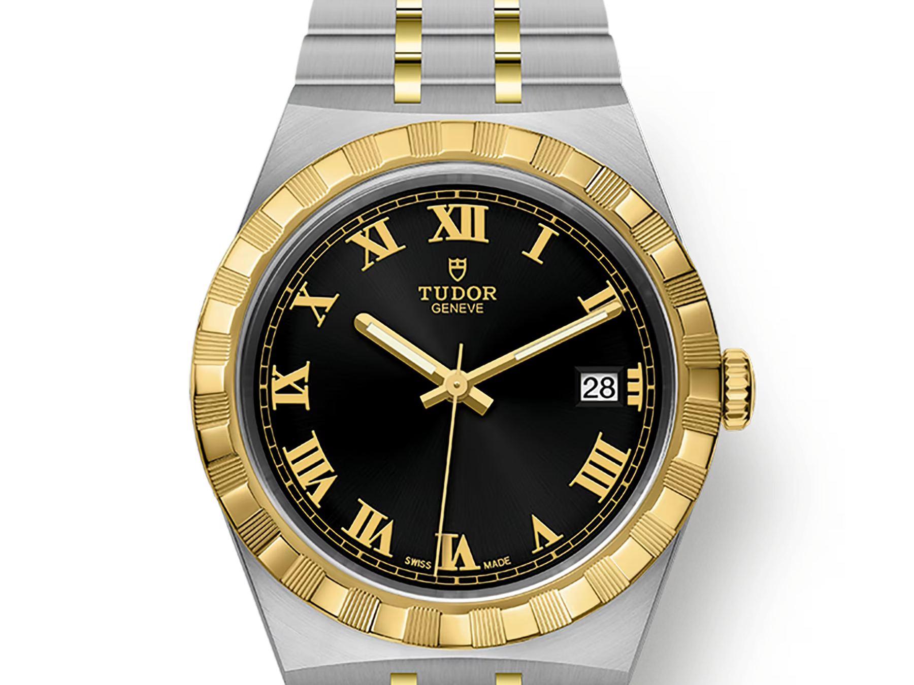 TUDOR Watch TUDOR Royal, 38mm Black Dial, Two Tone Bracelet (M28503-0006)