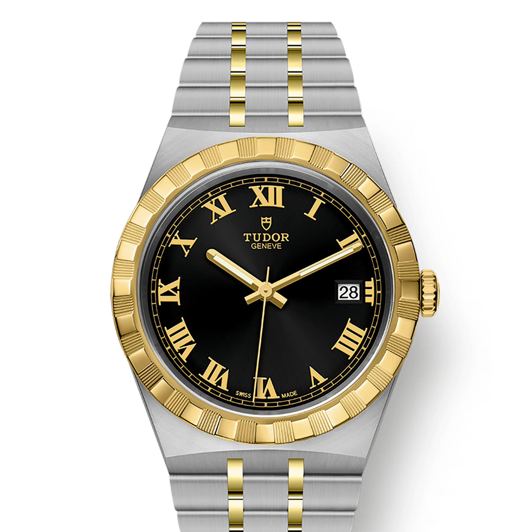 TUDOR Watch TUDOR Royal, 38mm Black Dial, Two Tone Bracelet (M28503-0006)