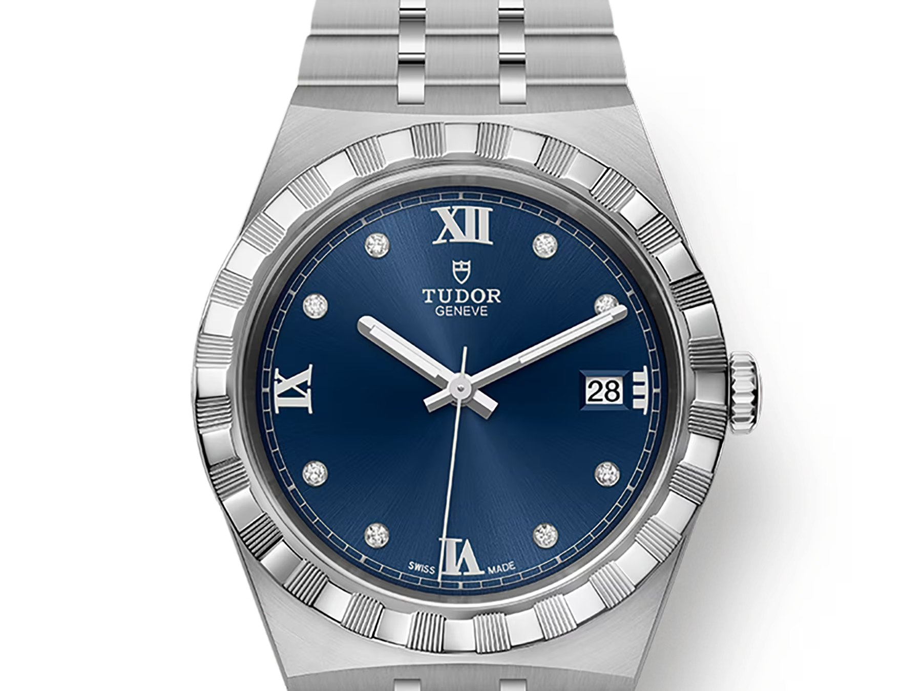 TUDOR Watch TUDOR Royal, 38mm Blue Diamond Set Dial, Steel Bracelet (M28500-0006)
