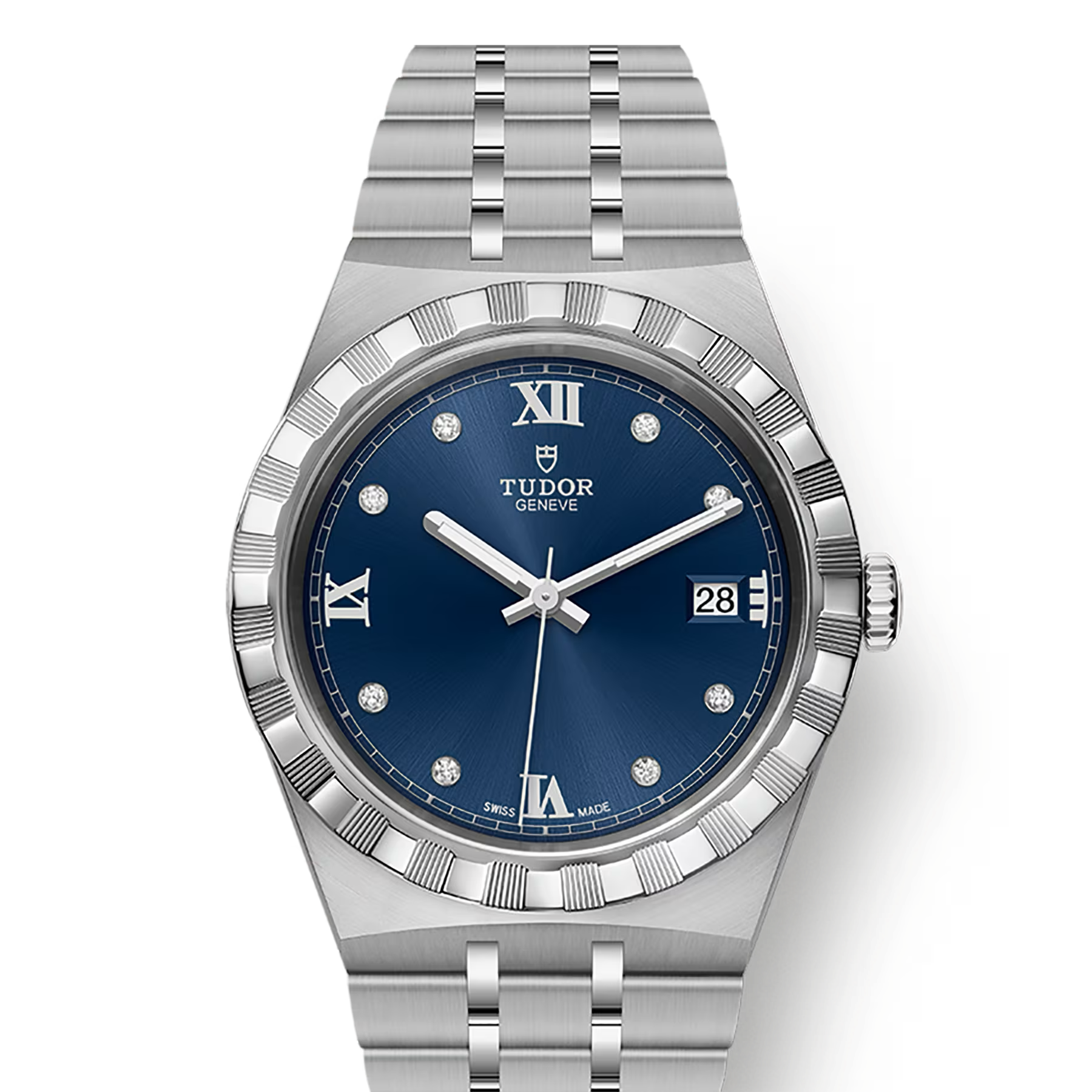 TUDOR Watch TUDOR Royal, 38mm Blue Diamond Set Dial, Steel Bracelet (M28500-0006)