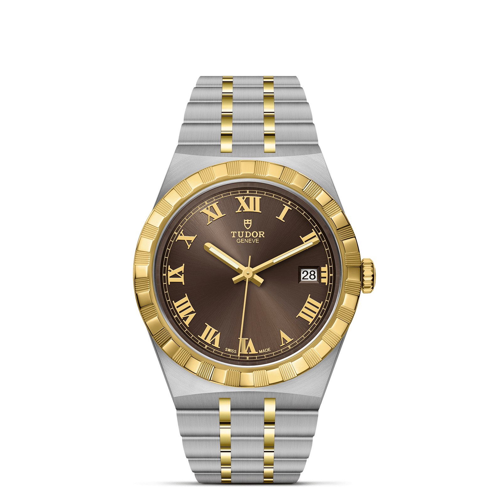 TUDOR Watch TUDOR Royal, 38mm Brown Dial, Two Tone Bracelet (M28503-0007)