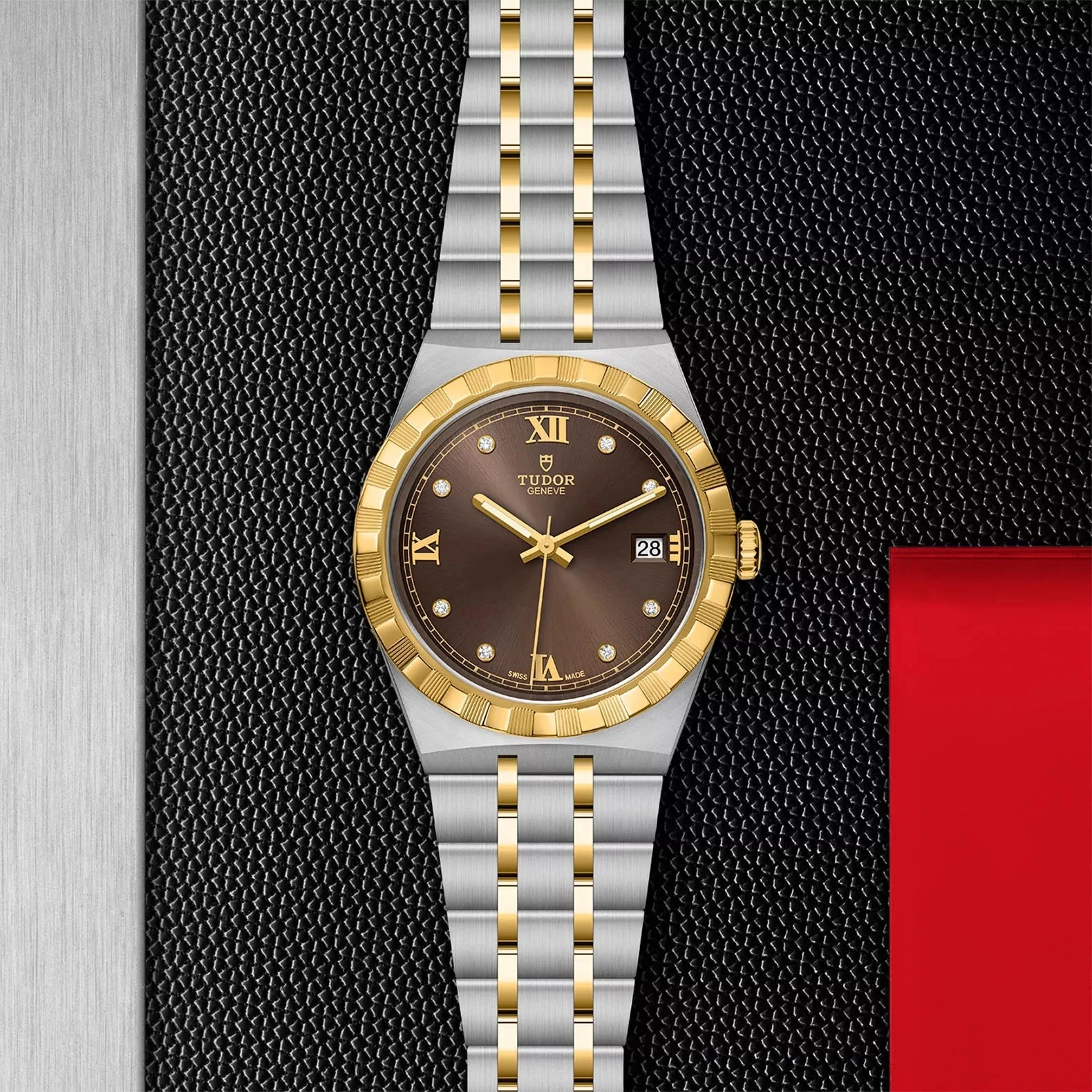 TUDOR Watch TUDOR Royal, 38mm Brown Diamond Dial, Two Tone Bracelet (M28503-0008)