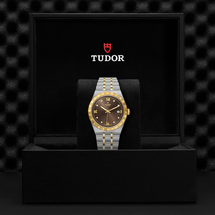 TUDOR Watch TUDOR Royal, 38mm Brown Diamond Dial, Two Tone Bracelet (M28503-0008)