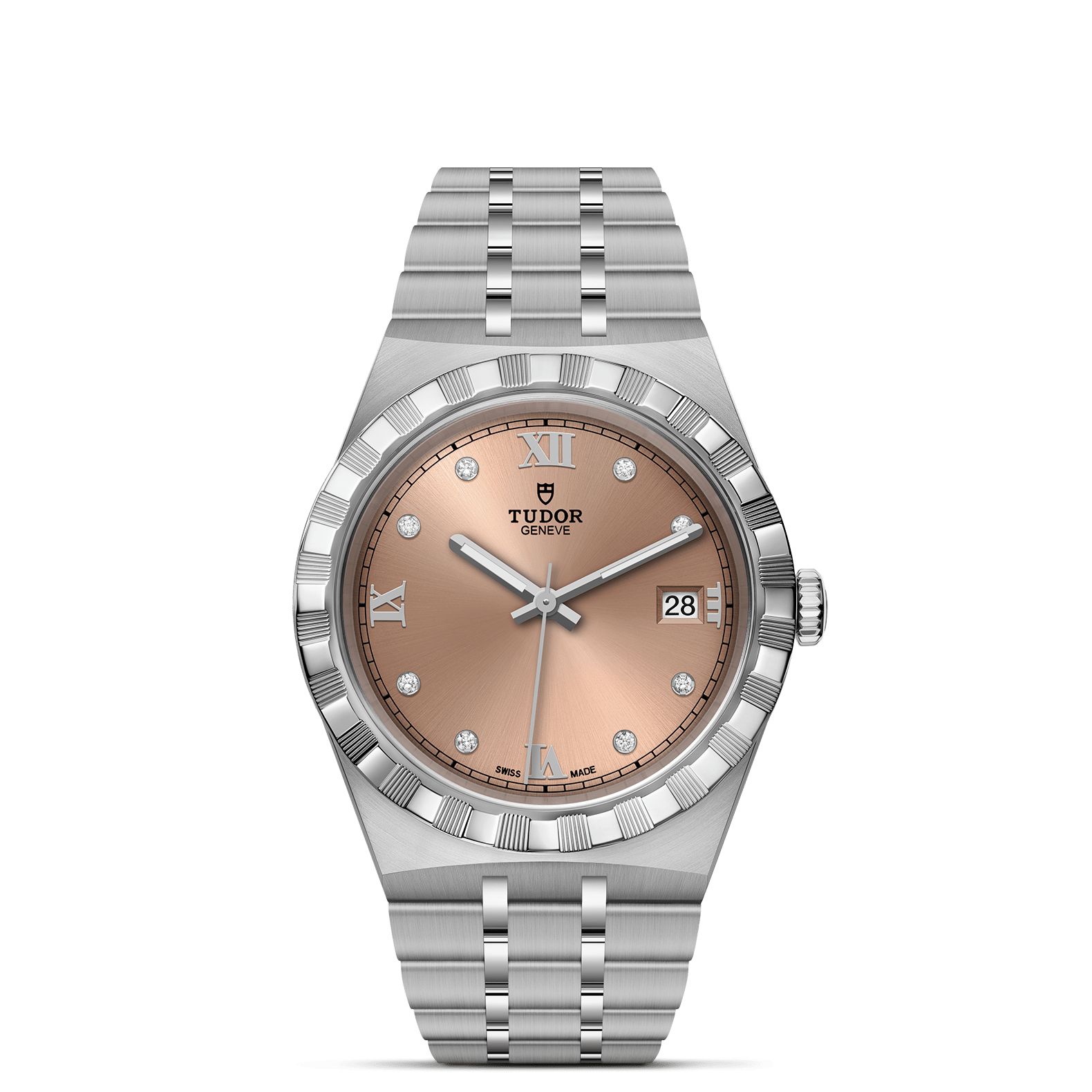 TUDOR Watch TUDOR Royal, 38mm Diamond-set dial, Steel Bracelet (M28500-0009)