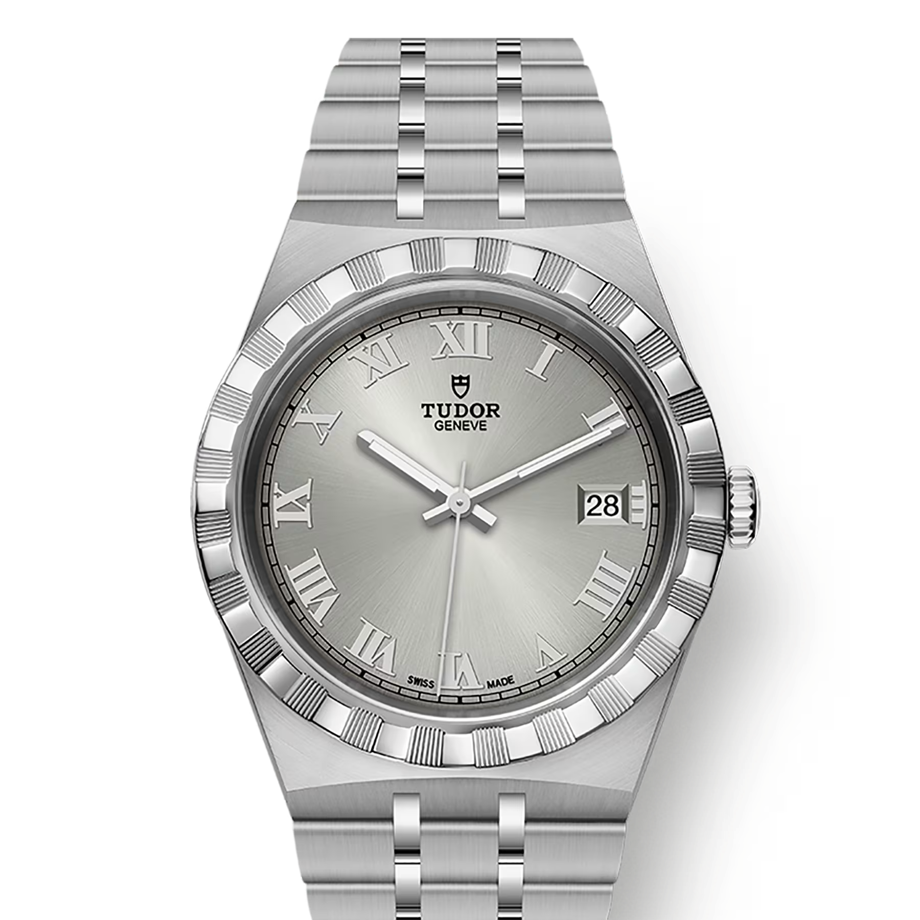 TUDOR Watch TUDOR Royal, 38mm Silver Sunray Dial, Stainless Steel Bracelet (M28500-0001)
