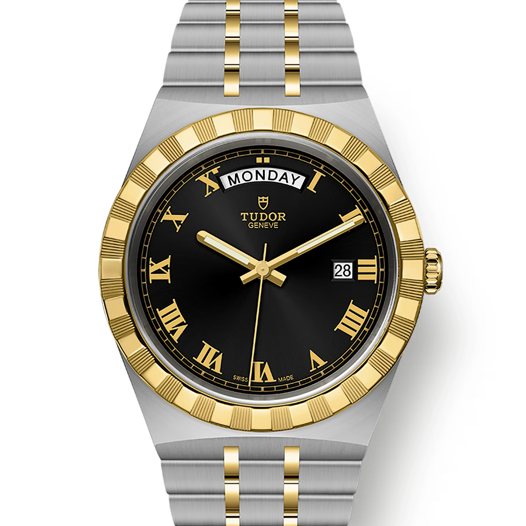 TUDOR Watch TUDOR Royal 41mm Black Dial, Two Tone Bracelet (M28603-0003)